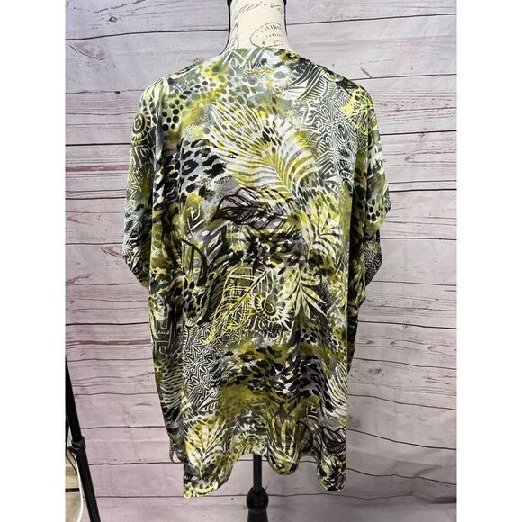 M99-Simontons‎ Says 2x green and black blouse - Picture 2 of 3